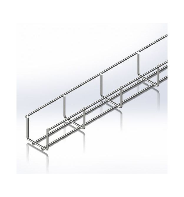 Лоток сітчастий 50х50, дріт Ø4 мм, білий цинк, 2,5м