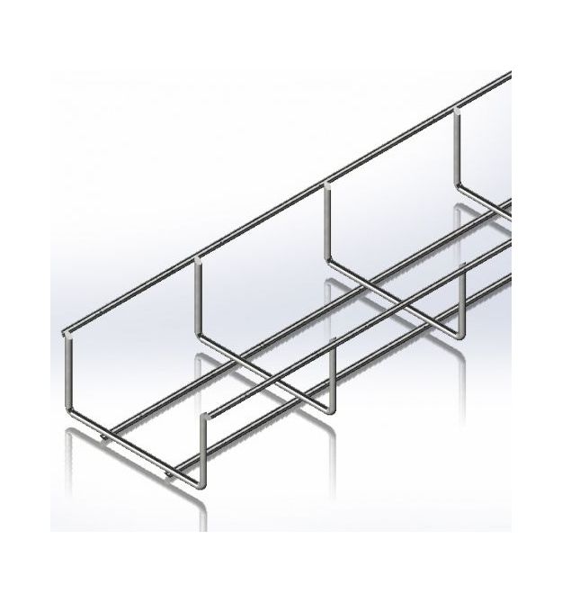 Лоток сітчастий 100х50, дріт Ø4 мм, білий цинк, 2,5м