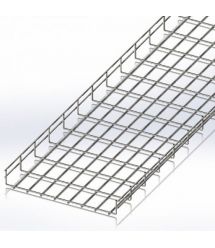 Лоток сетчатый 400х50, проволока Ø5 мм, белый цинк, 2,5м