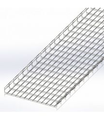 Лоток сітчастий 600х50, дріт Ø5 мм, білий цинк, 2,5м