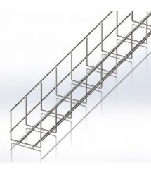 Лоток сітчастий 100х100, дріт Ø4 мм, білий цинк, 2,5м