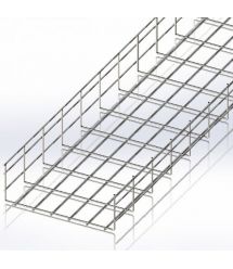 Лоток сітчастий 300х100, дріт Ø5 мм, білий цинк, 2,5м
