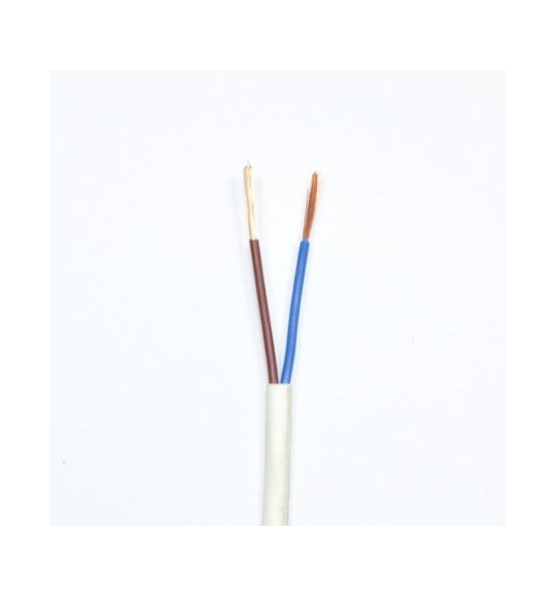 Кабель ПВС 2х1,0 мм2, многожильный, ПВХ изоляция и оболочка.