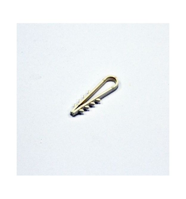 Крепление ёлочка для круглого кабеля D6, сверло D5, белый (100 шт.), INSTAIL.