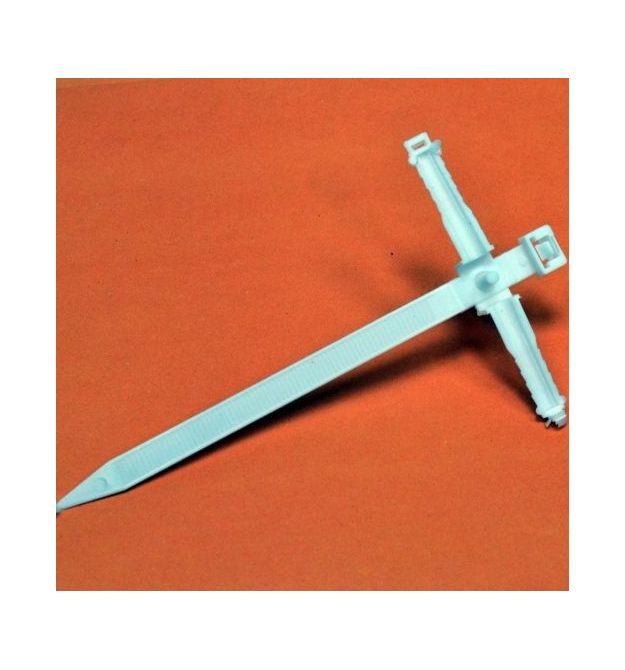 Хомут швидкого монтажу з ударним шурупом, дюбель D10, стяжка 140х10мм., Білий, INSTAIL.