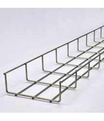 Лоток сетчатый 150х50, проволока 4 мм, белый цинк, 2,5м (CMS-WBB4-15050Z)