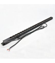 Блок на 24 роз. нем. станд., 16А, с индикат., шнур 3х4 мм2, 3 м