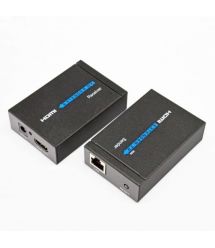 HDMI удлинитель 60м FullHD по 1 кабеля Cat.5e, 6 с блоком питания