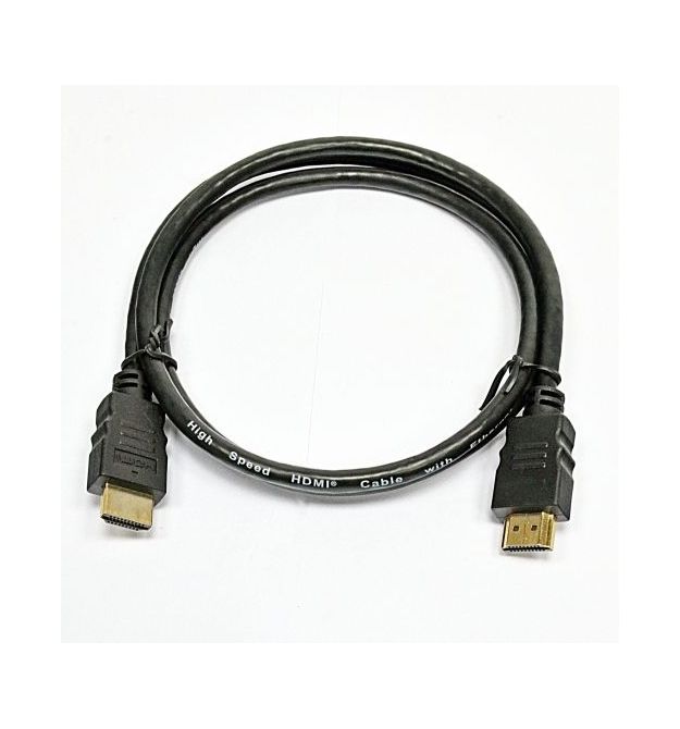 HDMI Патчкорд 19+1, 4k 60hz, 1 м, чорний