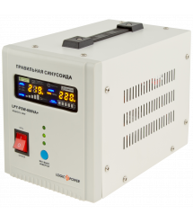 ДБЖ з правильною синусоїдою LogicPower LPY-PSW-800VA+ (560W) 5A/15A 12V для котлів та аварійного освітлення
