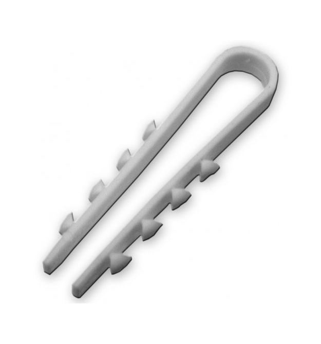 Кріплення "ялинка" для круглого кабеля D6, білий (100шт-уп), Інстал