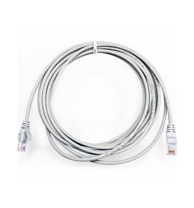 Патч-корд кат. 5е, 26AWG Slim, D4мм, RJ45-RJ45, сірий, 0.5 м, U-UTP, LSZH, Corning