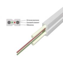 Кабель FTTH MB FRP абонентского доступа, J-A-N(2ZM)H, 1E9-125, G.657.A(BLI), универсальный, диэлектрический, 500Н, FRNC