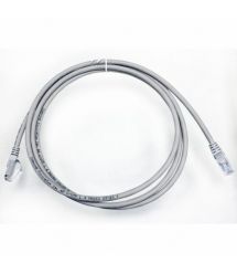 Патч-корд кат. 6A, 24AWG, RJ45-RJ45, серый, 5 м, U-UTP, LSZH, Corning