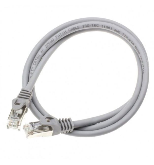 Патч-корд S-FTP, 5м, кат. 6А, серый, LW