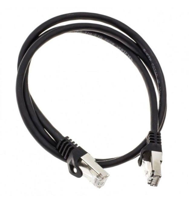 Патч-корд S-FTP, 2 м, кат. 6А, чорний, LW