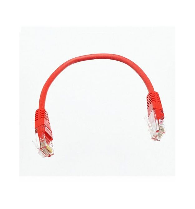 Патч-корд UTP, 0.25 м, кат. 5e, червоний