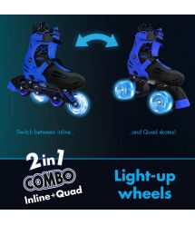 NEON Ролики Combo Skates[Синий (Размер 30-33)]