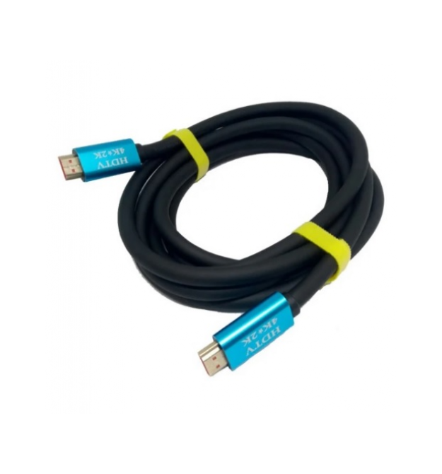 Кабель Merlion HDMI-HDMI 4Kx2K Ultra HD, 10.0m, v2,0, круглый Black, коннектор Blue, Blister-box, Q20