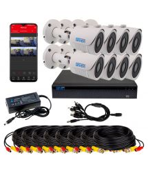 Комплект видеонаблюдения на 8 цилиндрических 2 Мп камер SEVEN KS-7628O-2MP