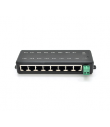 8-портовый POE-инжектор питания, с 8xRJ45 портами Ethernet 10 - 100Мбит - с, IEEE802.3af - at, 12-48V, PIN45+ - 78-