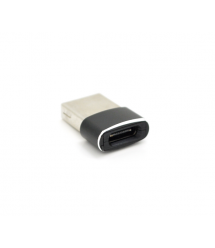 Переходник VEGGIEG TC-105, USB 2.0 AM - Type-C (Female), Black, Пакет