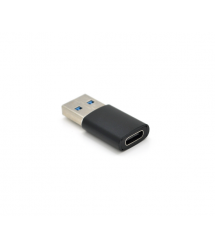 Переходник VEGGIEG TC-106, USB 3.0 AM - Type-C (Female), Black, Пакет