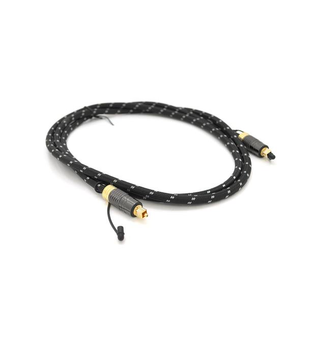 Кабель VEGGIEG TS07-1.5 оптический цифровой стерео в нейлоновой оплетке 1,5m, 250 Мегабит - с, Black, Пакет