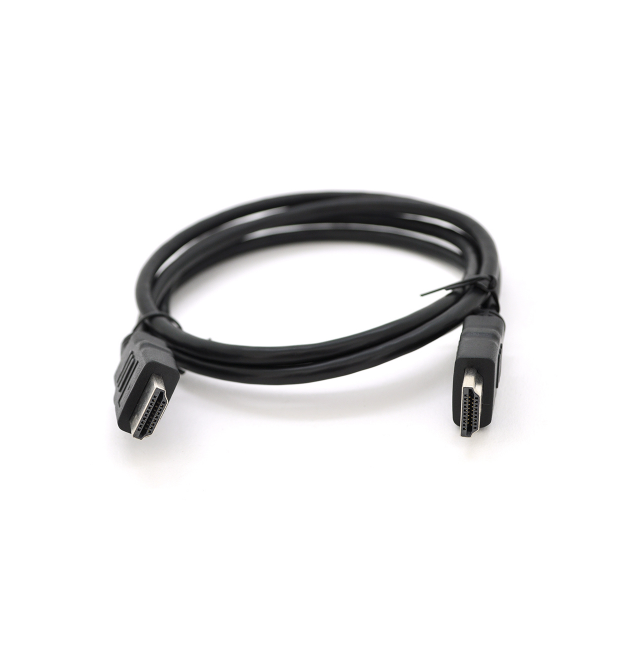 Кабель Merlion HDMI-HDMI HIGH SPEED 1.2m, v1.4, OD-7.5mm, круглый Black, коннектор Black, (Пакет) Q250