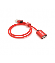 Удлинитель VEGGIEG UF2-0.5, USB 2.0 AM - AF, 0,5m, Red, Пакет