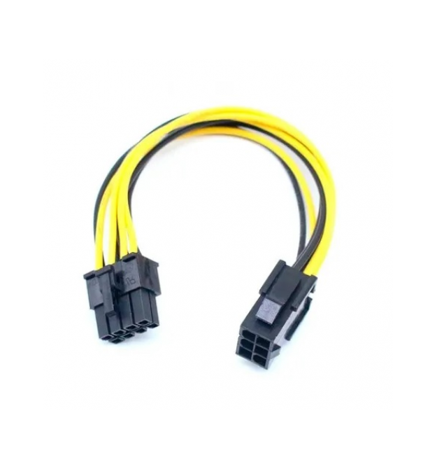Кабель-переходник для питания видеокарты 6P-8P, длина 200мм