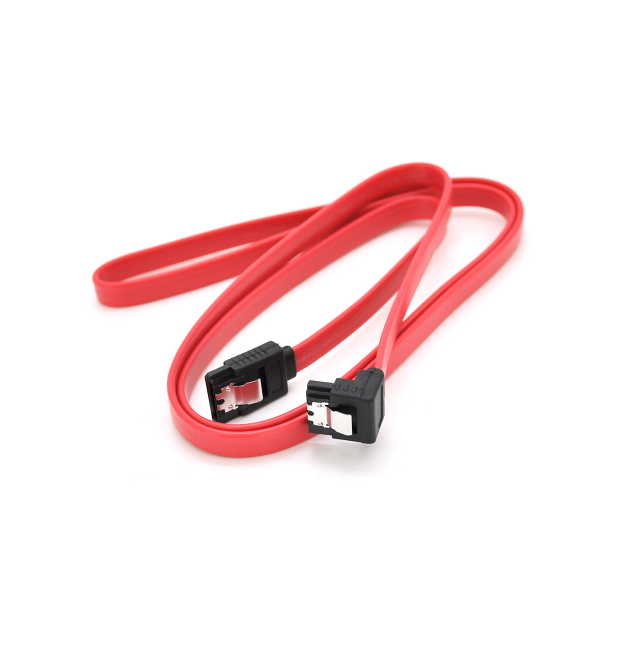 Кабель интерфейсный VEGGIEG ST310 SATA3.0, 1м, загнутый с защелкой, красный