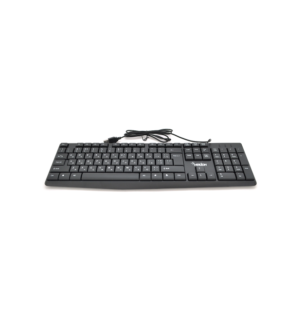 Клавиатура USB Merlion KB-ALFA, длина кабеля 135см, (Eng - Укр - Рус), (460х158х33 мм) Black, 104к, Q20