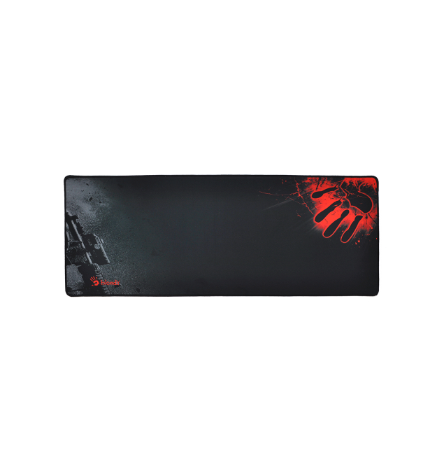 Коврик 300*800 тканевой Bloody Handprint с боковой прошивкой, толщина 3 мм, цвет Black - Red, Пакет