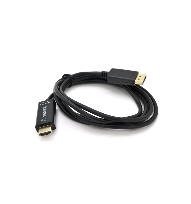 Кабель VEGGIEG DH-402 Display Port (папа) на HDMI(папа) 1.5m, Black, Пакет