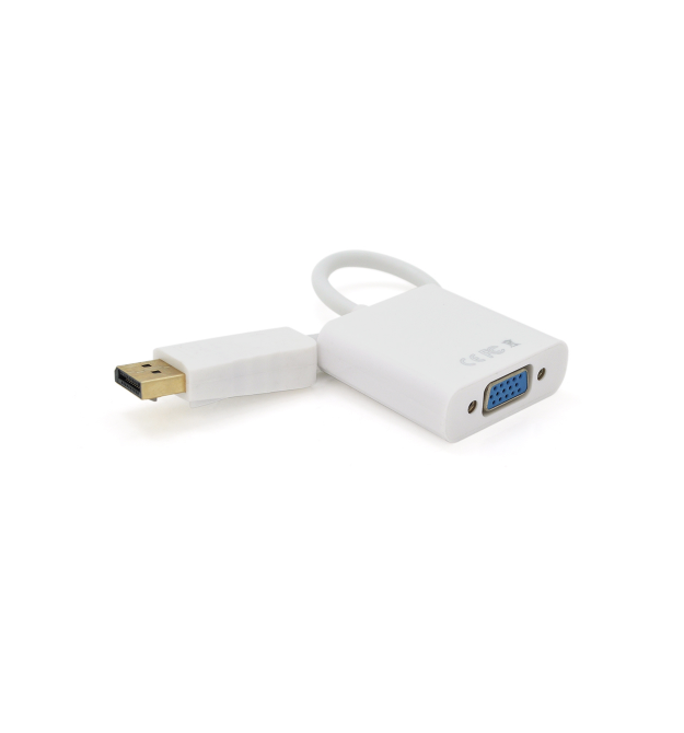 Конвертер DisplayPort (тато) на VGA (мама) 30cm White 4K-2K