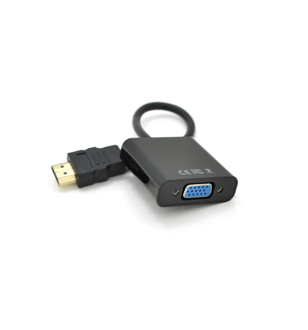 Конвертер VEGGIEG H-V1B HDMI (папа) на VGA(мама) 25cm, Black, Пакет