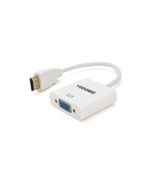 Конвертер VEGGIEG H-V1W HDMI (папа) на VGA(мама) 25cm, White, Пакет