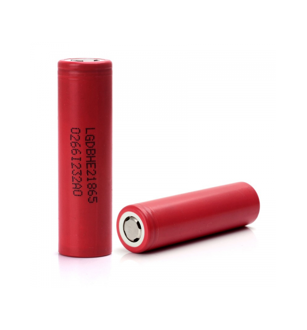 Аккумулятор 18650 Li-Ion LG LGDBHE21865, 2500mAh, 35A, 4.2 - 3.6 - 2.5V, RED, PVC BOX