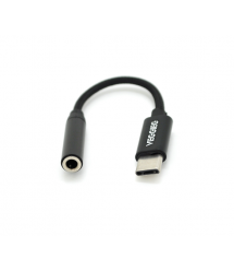 Переходник VEGGIEG TC-201 Type-C(Male) to Jack3.5(Female), Black, Пакет