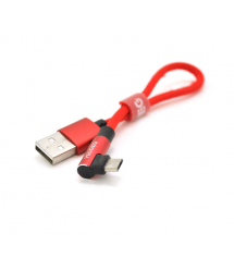 Кабель VEGGIEG UA-20R, Micro-USB, 2.4 G, Black-red довжина 0,2 м, BOX