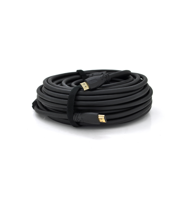 Кабель Ritar PL-HD347 HDMI-HDMI 19+1, Ultra HD 4Kx2K, 2160P, 15.0m, v2,0, OD-8.5mm, с фильтром, круглый Black, коннектор Gold, П