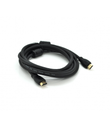 Кабель Ritar Premium PL-HD347 HDMI-HDMI 19+1, Ultra HD 4Kx2K, 2160P, 1.5m, v2,0, OD-6.0mm, с фильтром, круглый Black, коннектор