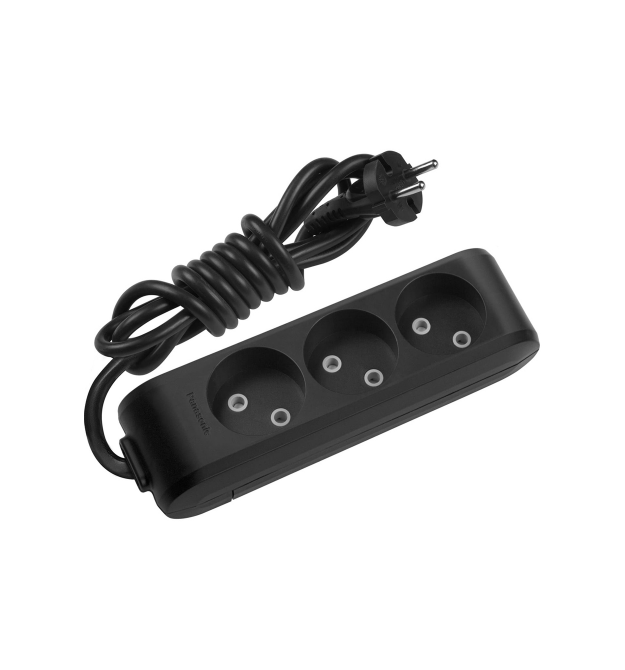 Удлинитель Panasonic X-tendia 3 гнезда, 5 м, с защитными шторками, черный