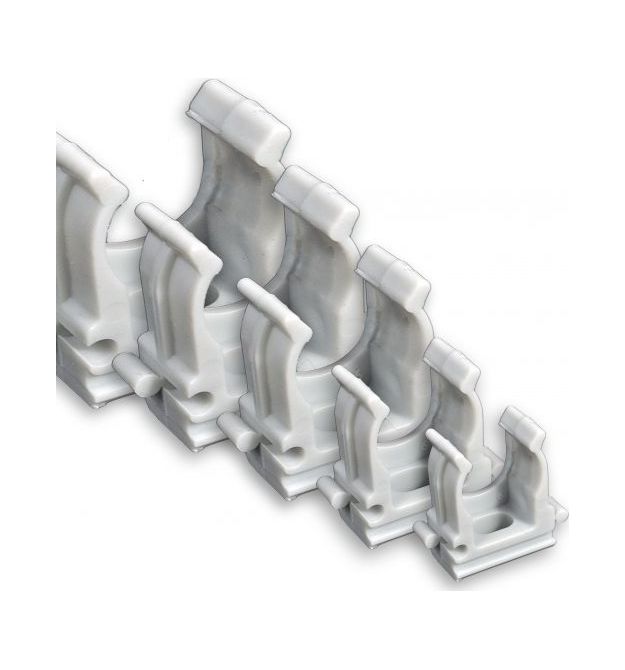 Тримач труби D16 , настінний , що стикуються , сірий.