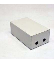 ВО коробка для ВО сполук (4 х 16 SC - FC) без лицьової панелі, порожня, сіра.