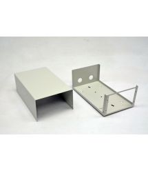 ВО коробка для ВО сполук (4 х 16 SC - FC) без лицьової панелі, порожня, сіра.