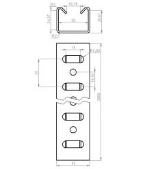 Швеллер 42х32х2.0 мм (L-2000 мм)