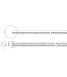 Швеллер 1,25 м для сетчатого лотка, быстрого монтажа, 2,0 мм, оцинкованный