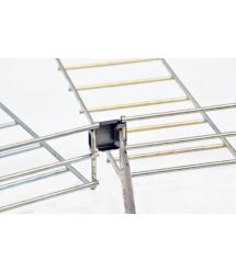 Элемент поворота сетчатого лотка D4мм (просвет 17,5мм, толщ. 1 мм), оцинкованный.